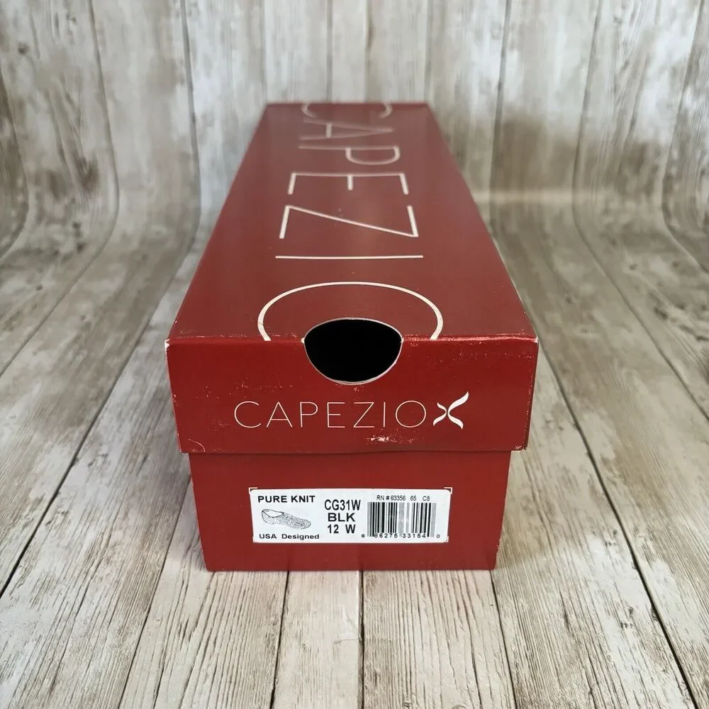 NEW IN BOX Capezio Pure Knit Jazz Women's size 12 Wide Black CG31W‎ Dance Shoes